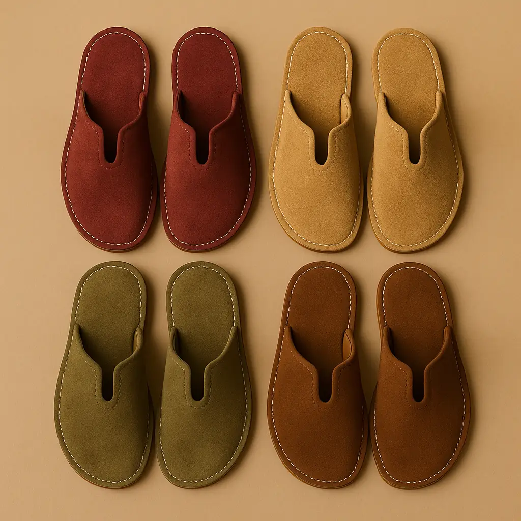 pantoufle en cuir enfant