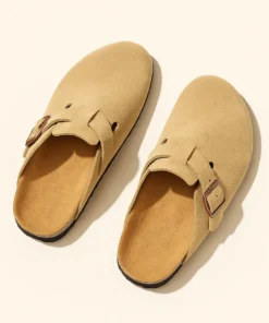 Pantoufle en Cuir Couleur marron Clair