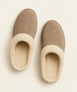 pantoufles cuir homme gris claire