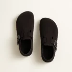 Pantoufles fermées en cuir Couleur Noir